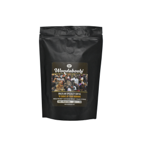 A bag of coffee blend from Brazil